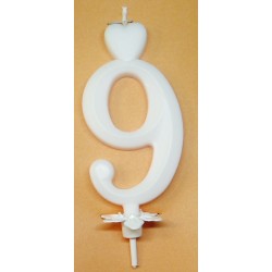 Svíčka bílá (7cm) - č.9