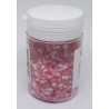 Cukrová srdíčka 3D 3mm (červeno-růžovo-bílá) 40 g/dóza