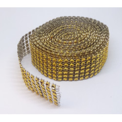 Diamantový pás plastový zlatý (3 cm x 4,57 m)