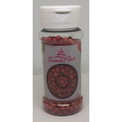 SweetArt cukrové perly červené 5 mm (80 g)