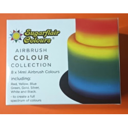 Airbrush color Sugarflair – sada 8 × 14 ml