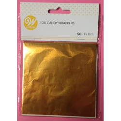 Zlaté obaly na cukroví/lízátka 50ks