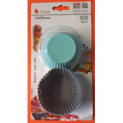 Silikonové košíčky na muffiny růžové, modré a šedé (6 ks)