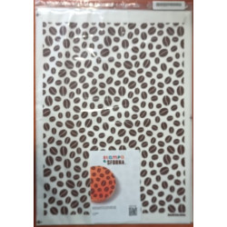 Pečící papír se vzorem kávového zrna 30 × 40 cm, 4 ks